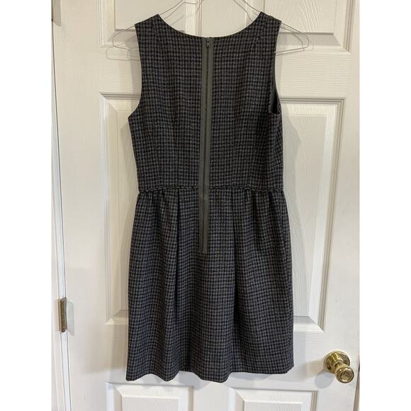 J Crew Women’s Grey Check Pinafore Dress Pure Wool Size 6 Great Condition - Picture 2 of 5